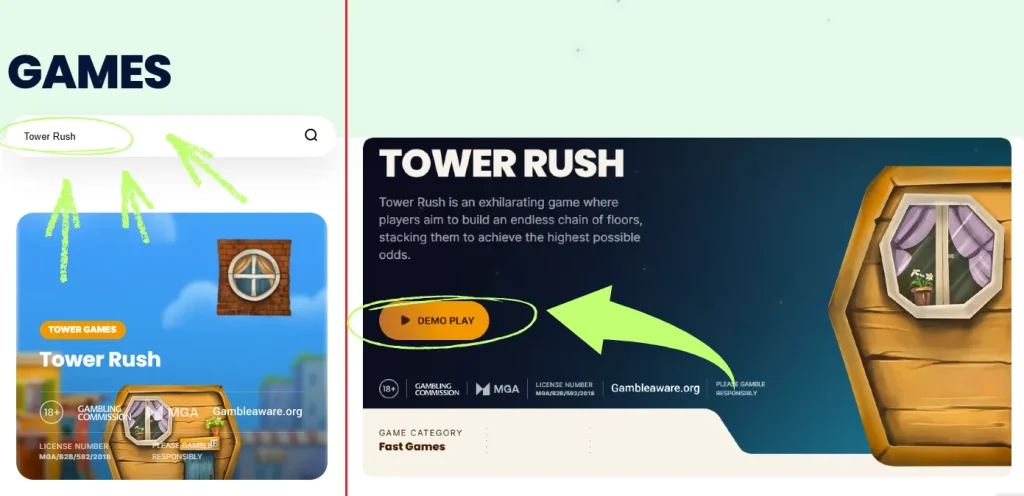 Mode demo Tower Rush